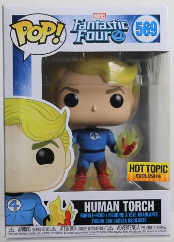 Funko Pop Human Torch Exclusivo Hot Topic Fantastic Four