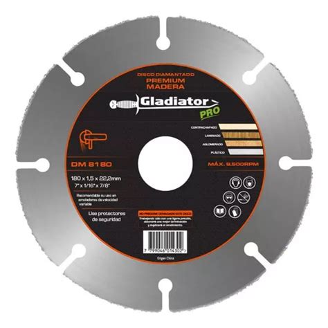 7 Discos De Corte De Madeira 180x1 5x2 5 X 22 2 Mm Gladiator Pro Color