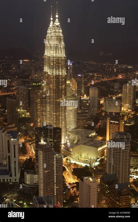 Skyline of Kuala Lumpur at night, Malaysia Stock Photo - Alamy