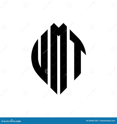 UMT Circle Letter Logo Design With Circle And Ellipse Shape UMT