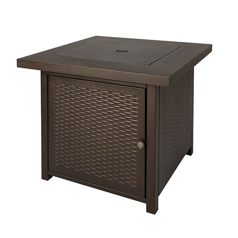 Best Buy Fire Sense Waitling Square Gas Fire Pit Mocha 63460