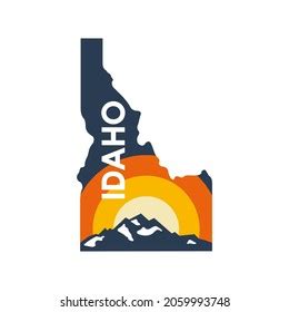 Idaho State Map Travel Logo Stock Vector (Royalty Free) 2059993748 ...