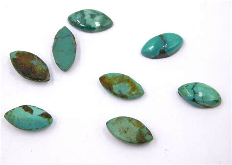 X Mm Natural Tibati Turquoise Marquise Cab Loose Gemstone Cts