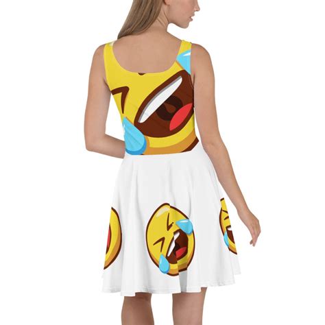 Laughing Emoji Skater Dress Etsy