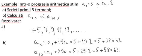 Progresii Aritmetice Progresii Geometrice Formule Teorie Exercitii