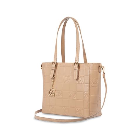 Bolsa Tote Monograma Troquelado Color Nude Cloe Factory Store