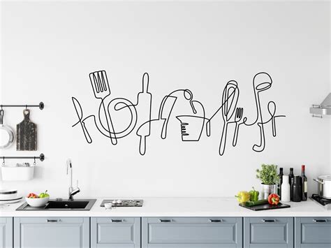 Kitchen Vinyl Wall Decal Kitchen Word Wall Art Decor Etsy Vinyl