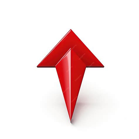 Premium Photo | A red arrow icon on a white background in the style of ...