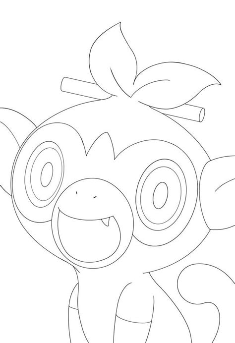 Grookey 1 Coloring Page Free Printable Coloring Pages For Kids