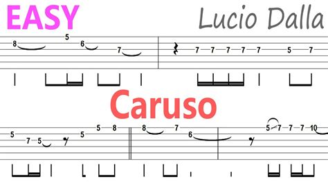 Lucio Dalla Caruso Guitar Solo Tab BackingTrack YouTube