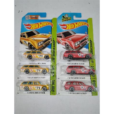 HOT WHEELS DATSUN 510 WAGON RED YELLOW Shopee Malaysia