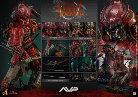 Akaoni Samurai Predator Hot Toys AC Alien Vs Predator Figure