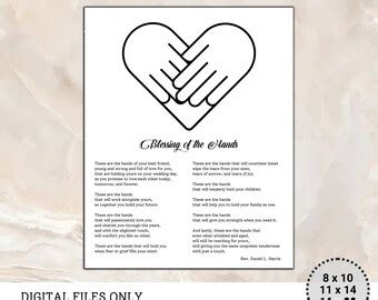 Blessing Of The Hands Wedding Poem Etsy