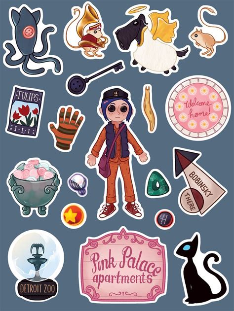 Coraline Sticker Sheet Etsy In 2024 Sticker Sheets Themed Stickers