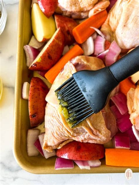 Chicken Thighs Sheet Pan Dinner The Feathered Nester