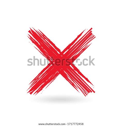 Cross Sign Element Red Grunge X Stock Vector Royalty Free