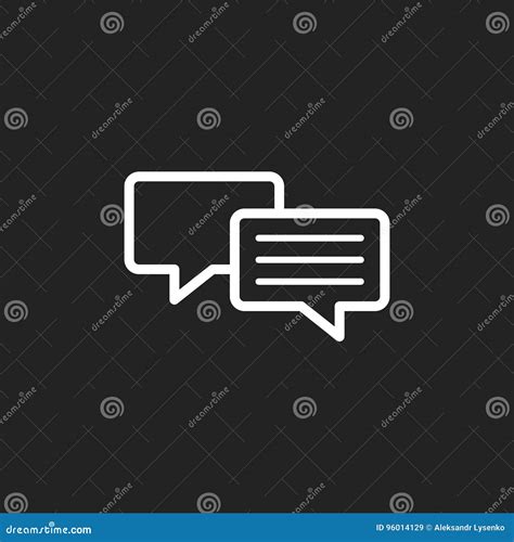 Speech Bubble Flat Vector Icon Discussion Dialog Logo Stock Vector Illustration Of Empty