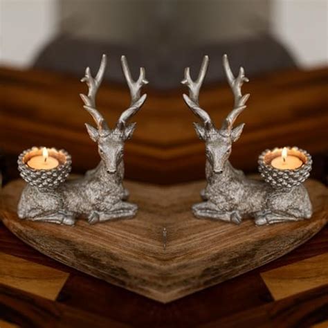 Sziqiqi Tealight Candle Holders Christmas Modern Decor Hurricane