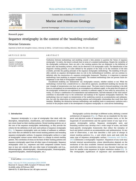 Sequence Stratigraphy in The Context of | PDF