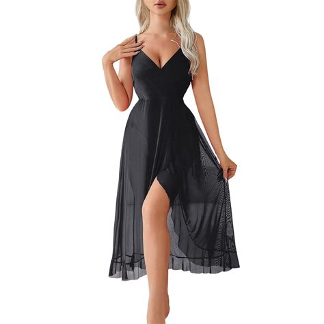 Midwennn Womens Sexy Satin Leopard Sling Sleepwear Lingerie Lace Nightwear Underwear Nightgown