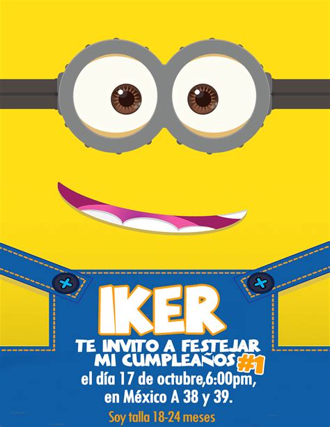 Invitación minions Fiestas de cumpleaños de minion Invitacion