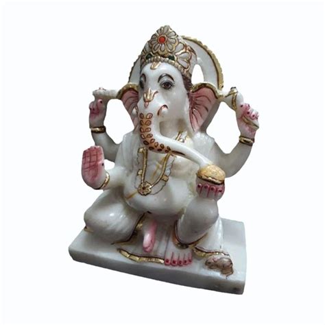 White Polished Marble Ganesh Statue Size 1 5 3 Feet At Rs 20000 In Jaipur