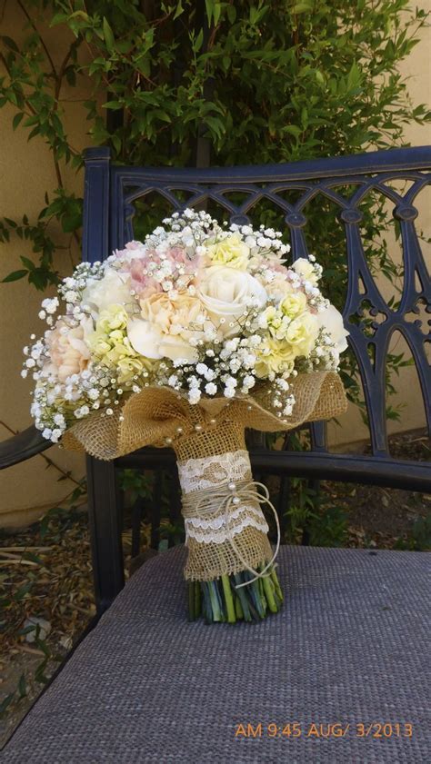 Burlap Wedding Decorations Soft Rustic Burlap Wrap Bouquet With