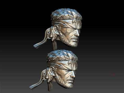 Metal Gear Solid 3 Big Boss Naked Snake 1 6 Custom Head OBJ File