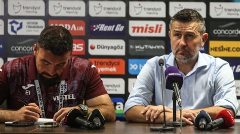 Trabzonspor Teknik Direktörü Nenad Bjelica Bizim adımıza çok sert bir