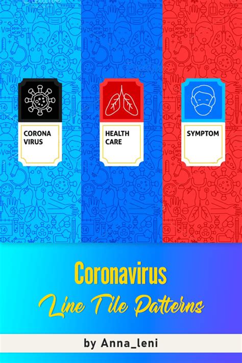 Coronavirus Line Tile Patterns Masterbundles