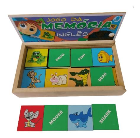 Jogo Da Memoria Em Madeira Ingles