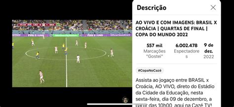 Caz Tv Supera Os Milh Es De Usu Rios Simult Neos Em Jogo Brasil X