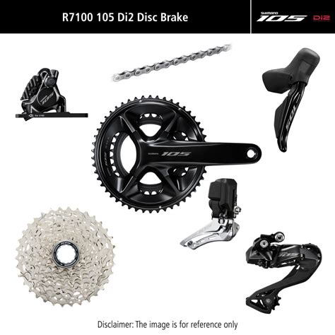 Shimano 105 R7100 R7170 Di2 Disc Groepset 12 Speed Optie Linker