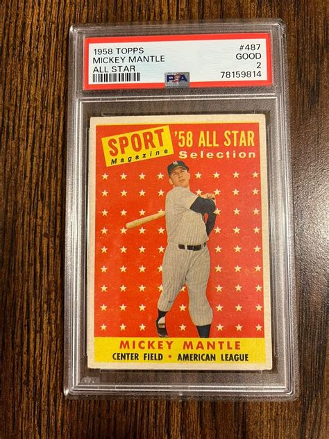 Topps Mickey Mantle Sport Magazine All Star Selection Ebay