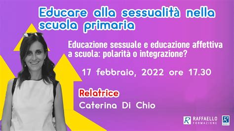 Educazione sessuale e educazione affettiva a scuola polarità o