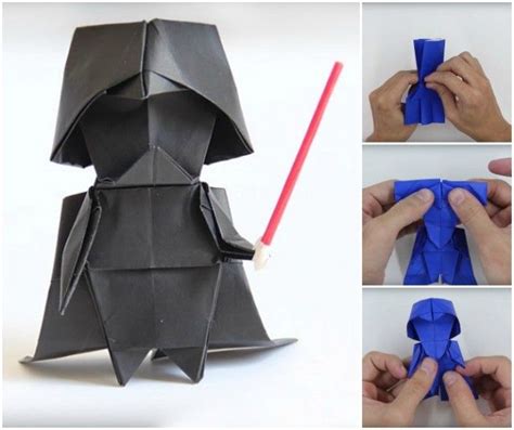 How To Make Origami Darth Vader Darth Vader Origami Star Wars Origami Origami Paper Art