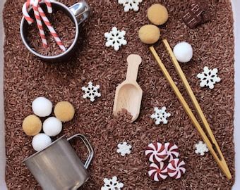 Hot Cocoa Sensory Bin Hot Cocoa Sensory Kit Hot Chocolate Sensory Bin
