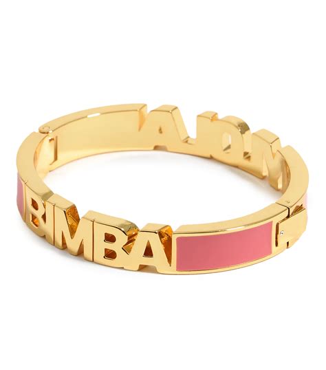 Bimba Y Lola Pulsera Logo Con Esmalte Coral Mujer El Palacio De Hierro