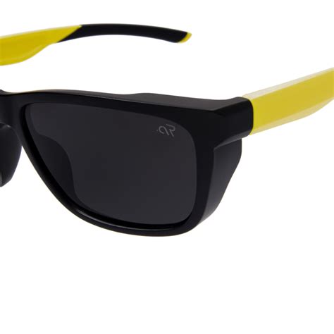 Black Yellow Polarized Rectangle Sunglasses For Men L Rio Rabbit