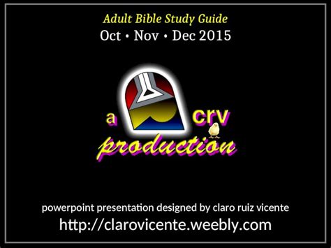 Ppt Adult Bible Study Guide Oct Nov Dec 2015 Adult Bible Study Guide