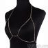 Sparkly Rhinestone Beaded Bra Chest Bracket Necklace Bikini Beach Party Accessory For Women Body