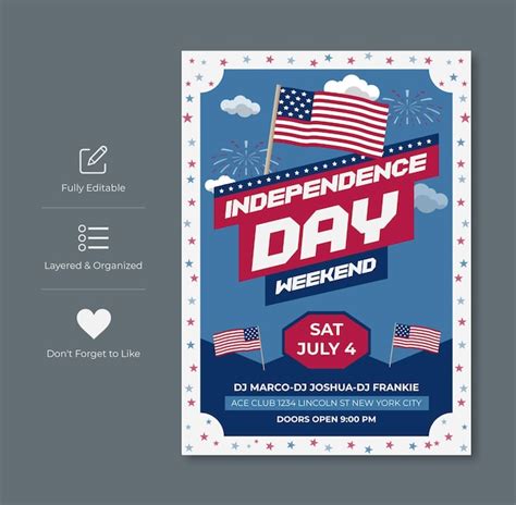 Premium Vector Poster For Independence Day Shows A Flag