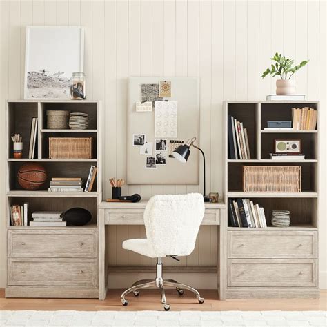 Stack Me Up Writing Desk & Bookcase with Shelves and Drawers Set (100 ...