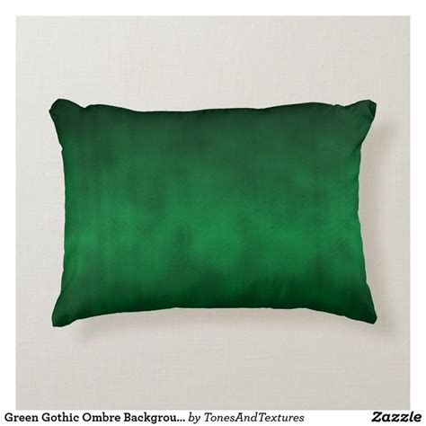 Green Gothic Ombre Background Art Decorative Pillow Zazzle Green