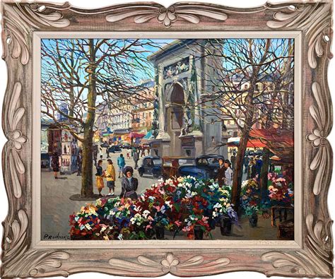 Jack Prudnik Parisian Street Scene By Porte Saint Denis