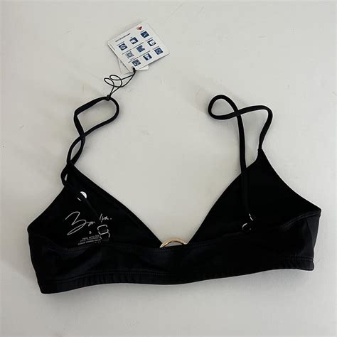 Bamba Swim Black Bikini Top New With Tags Size Depop