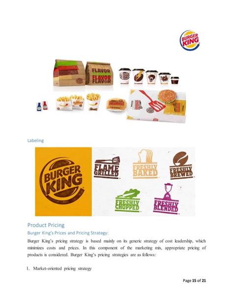 Burger King Project Presentation Report Pdf