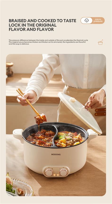 Malay PlugMODONG 6L 8L Yuanyang Hot Pot Large Capacity Steamboat Household Hotpot Electric