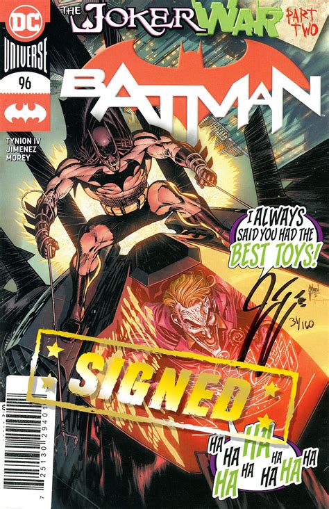 Batman Vol Cover E Df Signed By James Tynion Iv Joker War Tie In