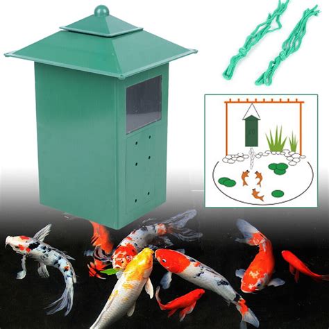 Automatic Pond Fish Feeder Holiday Koi Feed Food Timer Auto Pellet